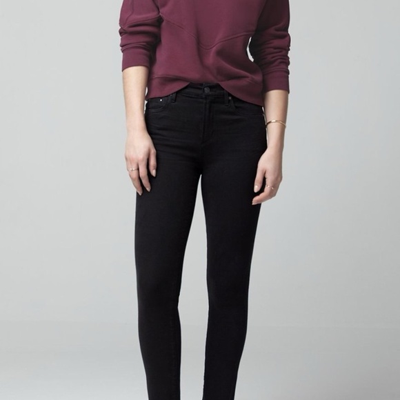 Citizens of humanity, rocket crop mid rise, skinny jeans, size 24”, black faded - Picture 1 of 10